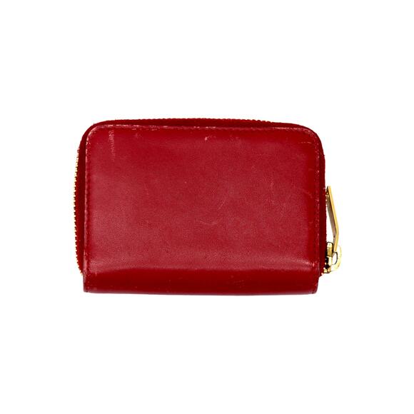 🔴 Saint Laurent Paris SLP Compact Zip Card Wallet - Red Leather - Picture 2 of 7